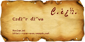 Czár Éva névjegykártya