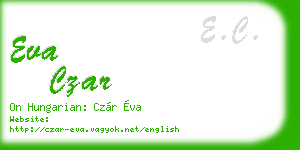 eva czar business card